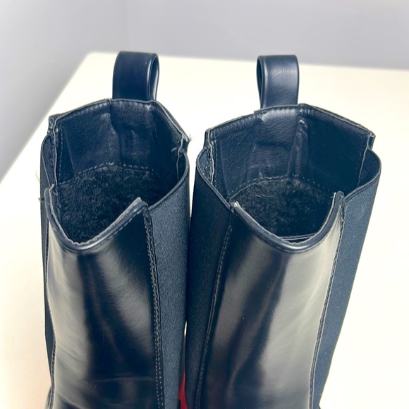 Super Trendy black ankle boot with orange sole women size 6.5. - Picture 10 of 17